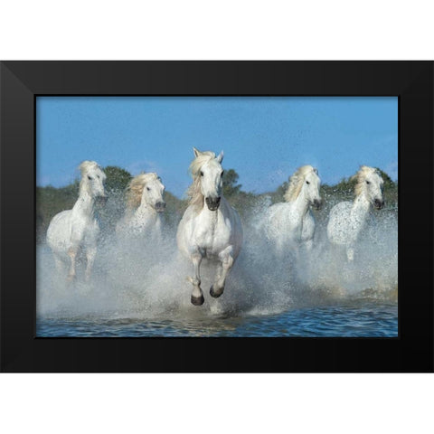 The Beautiful Five Black Modern Wood Framed Art Print by Ortega, Xavier