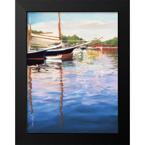 Harbor Reflections Black Modern Wood Framed Art Print by Parent, Joanne