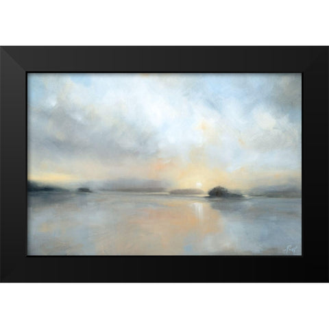December Mist Black Modern Wood Framed Art Print by Parent, Joanne