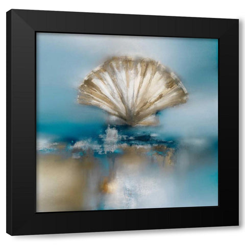 Blue Shores Clam  Black Modern Wood Framed Art Print by Prior, J.P.
