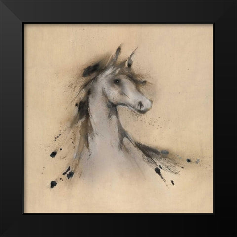 Horse Play I Black Modern Wood Framed Art Print by Prior, J.P.