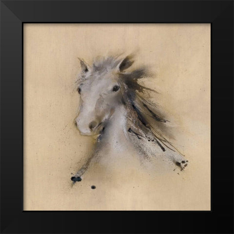Horse Play II Black Modern Wood Framed Art Print by Prior, J.P.