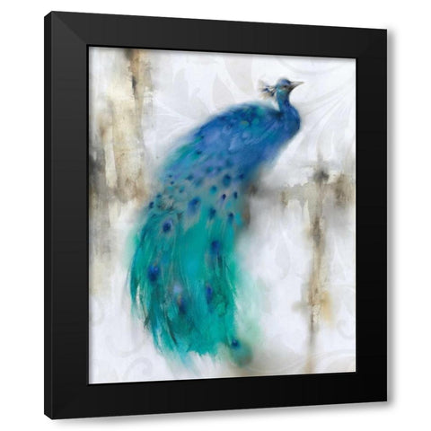 Jewel Plumes I Black Modern Wood Framed Art Print by Prior, J.P.