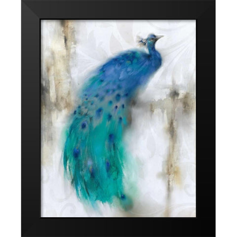 Jewel Plumes I Black Modern Wood Framed Art Print by Prior, J.P.