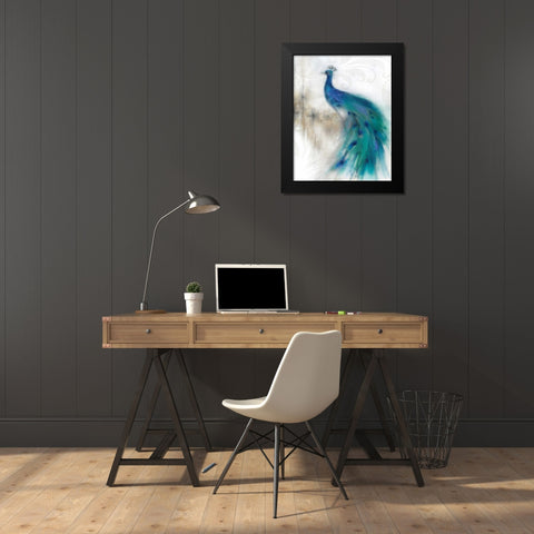 Jewel Plumes II Black Modern Wood Framed Art Print by Prior, J.P.
