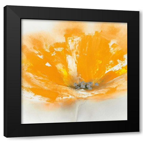 Wild Orange Sherbet II Black Modern Wood Framed Art Print with Double Matting by Prior, J.P.