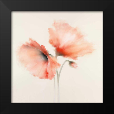 Pink Chiffon I Black Modern Wood Framed Art Print by Prior, J.P.