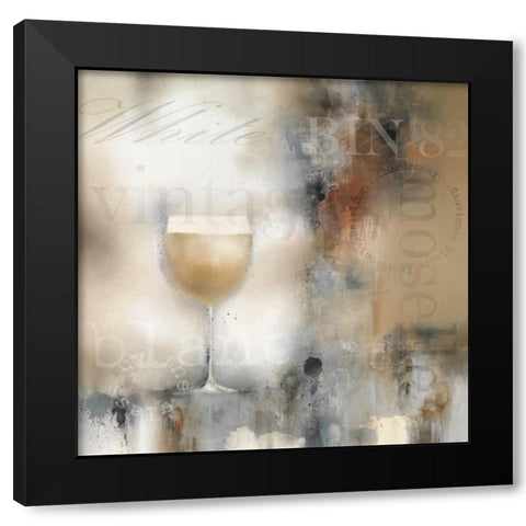 Moonlight Landing and the Egret Black Modern Wood Framed Art Print with Double Matting by Prior, J.P.