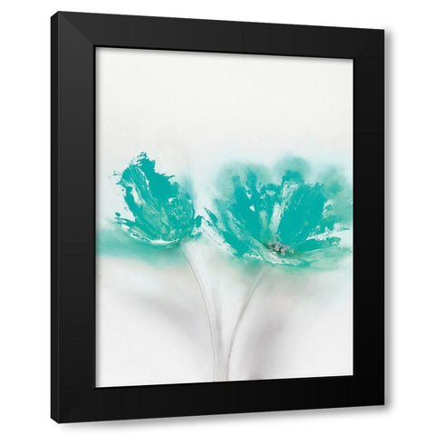Aqua Sorbet II Black Modern Wood Framed Art Print with Double Matting by Prior, J.P.