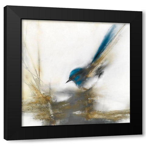 Little Blue I Black Modern Wood Framed Art Print with Double Matting by Prior, J.P.