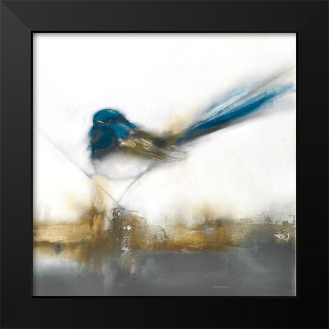 Little Blue II Black Modern Wood Framed Art Print by Prior, J.P.
