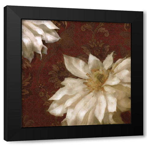 Royal Clematis II Black Modern Wood Framed Art Print with Double Matting by Pahl, Janel