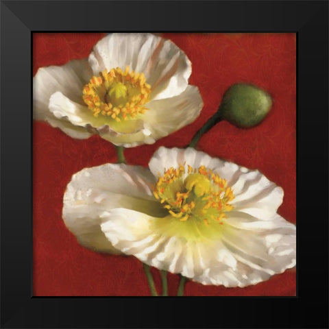 Poppy Elegance I Black Modern Wood Framed Art Print by Pahl, Janel
