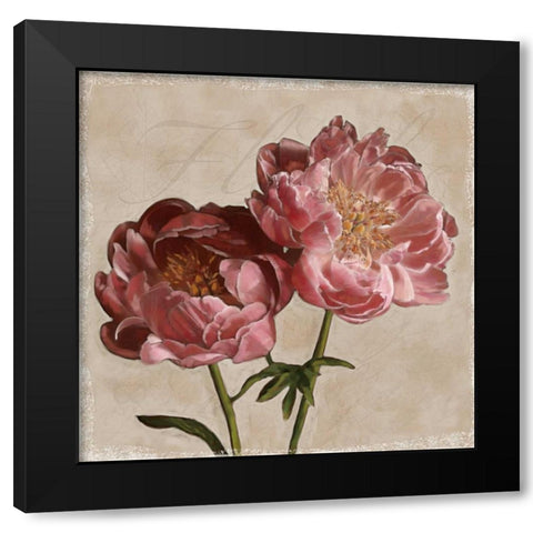 Peony II Black Modern Wood Framed Art Print by Pahl, Janel