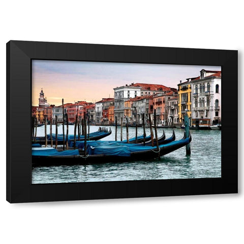 Dawn in Venice Black Modern Wood Framed Art Print with Double Matting by Pahl, Janel