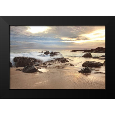 Laguna Sunset Black Modern Wood Framed Art Print by Pahl, Janel
