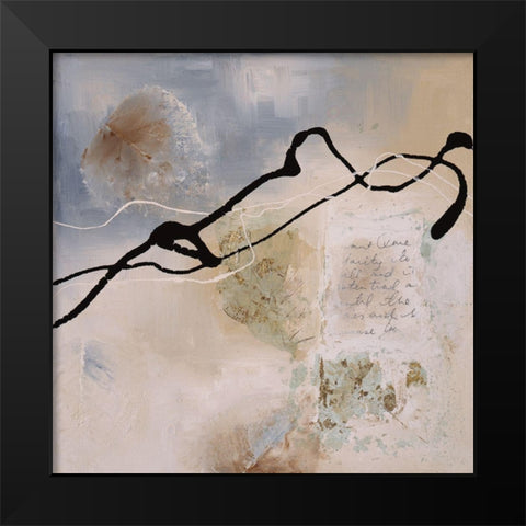 Fragile Lines I Black Modern Wood Framed Art Print by Maitland, Laurie