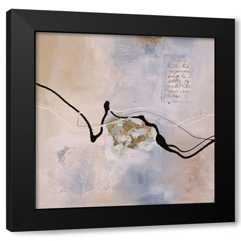 Fragile Lines II Black Modern Wood Framed Art Print with Double Matting by Maitland, Laurie
