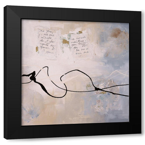 Fragile Lines III Black Modern Wood Framed Art Print by Maitland, Laurie