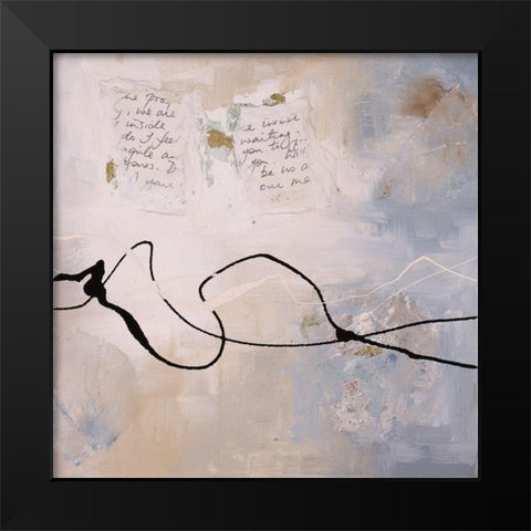Fragile Lines III Black Modern Wood Framed Art Print by Maitland, Laurie