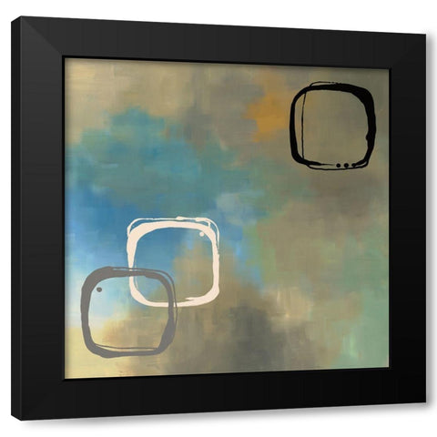 Retro Aqua I Black Modern Wood Framed Art Print by Maitland, Laurie