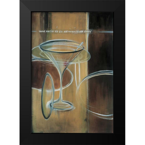Sweet Martini Black Modern Wood Framed Art Print by Pulliam, Mark