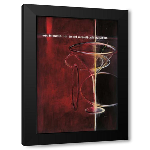 Dry Martini Black Modern Wood Framed Art Print with Double Matting by Pulliam, Mark