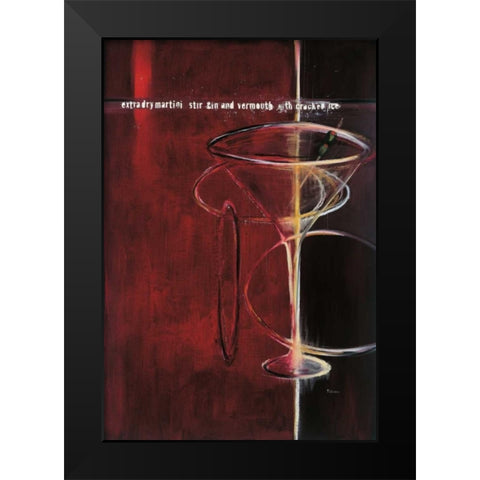 Dry Martini Black Modern Wood Framed Art Print by Pulliam, Mark