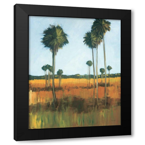 Tall Palms I Black Modern Wood Framed Art Print with Double Matting by Pulliam, Mark