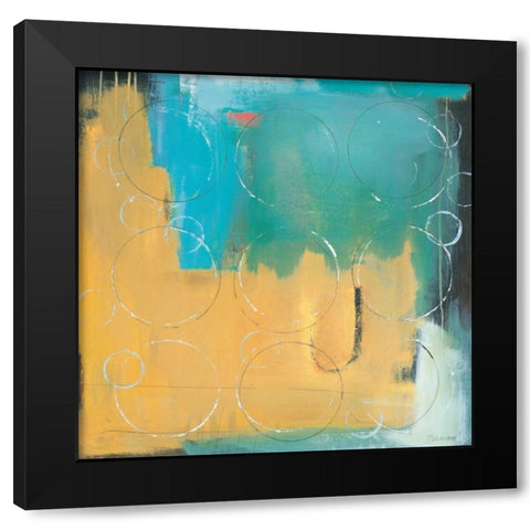 Loops I Black Modern Wood Framed Art Print with Double Matting by Pulliam, Mark