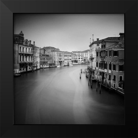 Canal Grande II Black Modern Wood Framed Art Print by Papiorek, Nina