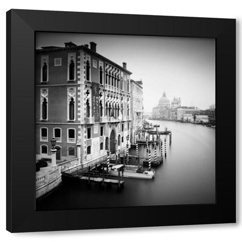 Canal Grande I Black Modern Wood Framed Art Print by Papiorek, Nina