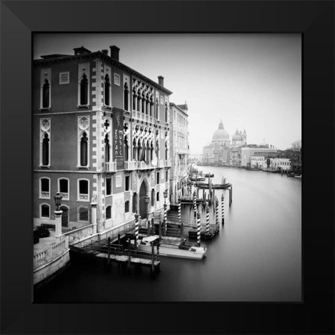 Canal Grande I Black Modern Wood Framed Art Print by Papiorek, Nina