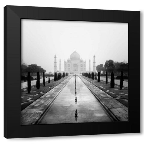 Taj Mahal - A Tribute to Beauty Black Modern Wood Framed Art Print with Double Matting by Papiorek, Nina