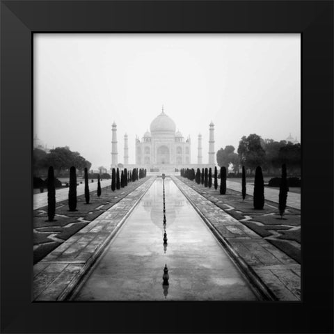 Taj Mahal - A Tribute to Beauty Black Modern Wood Framed Art Print by Papiorek, Nina