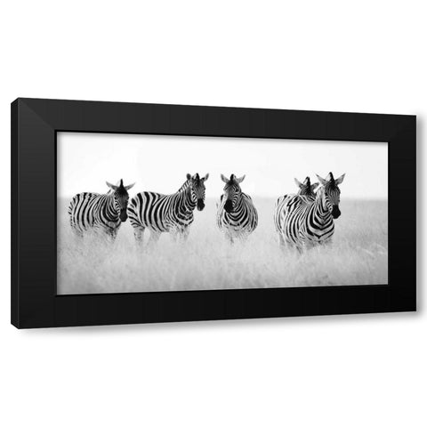 Meeting Place Black Modern Wood Framed Art Print by Papiorek, Nina