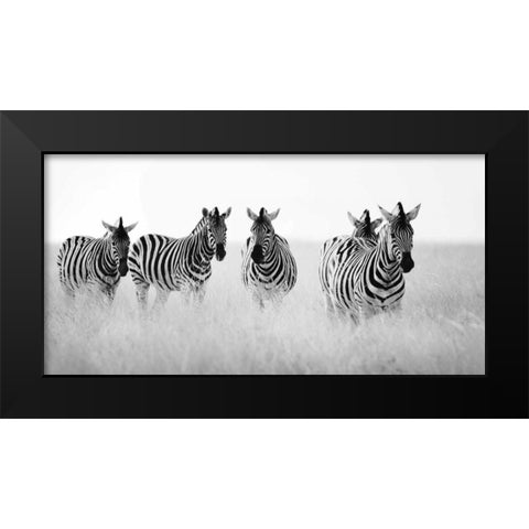 Meeting Place Black Modern Wood Framed Art Print by Papiorek, Nina