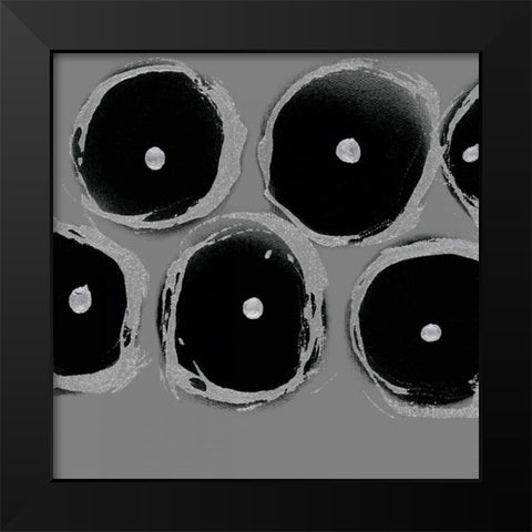 In Motion II Black Modern Wood Framed Art Print by Barnes, Natasha