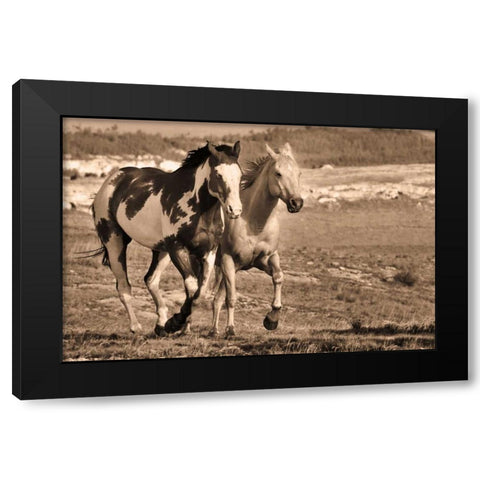 Wait Up Black Modern Wood Framed Art Print with Double Matting by Caro, Wendy