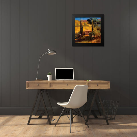 Tuscan Morning Light Black Modern Wood Framed Art Print by Craig, Philip