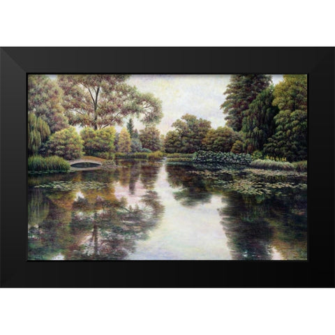 Natures Tapestry Black Modern Wood Framed Art Print by Howells, David