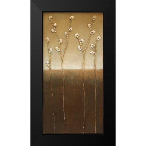 Pussy Willows I Black Modern Wood Framed Art Print by Eve