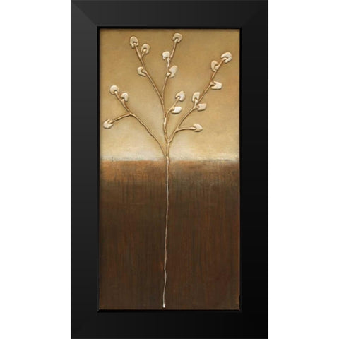 Pussy Willows II Black Modern Wood Framed Art Print by Eve