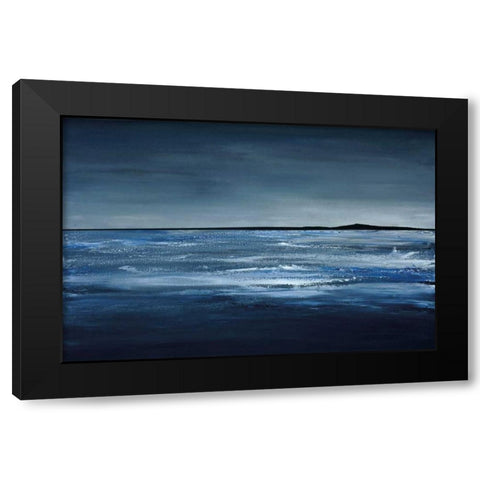 Blue Horizon Black Modern Wood Framed Art Print by Kaminsky, Earl