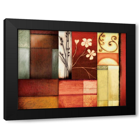 Solace I Black Modern Wood Framed Art Print with Double Matting by Leal, Fernando