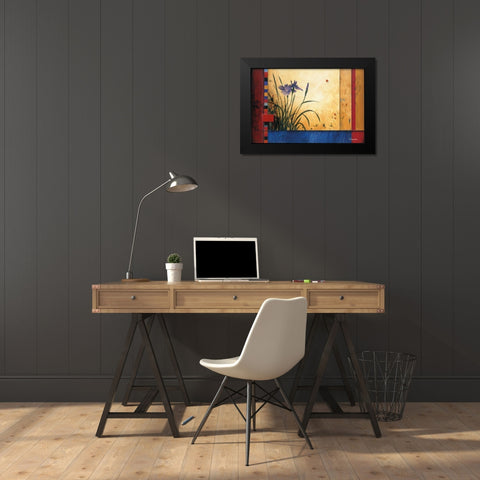 Summer Garden Black Modern Wood Framed Art Print by Li-Leger, Don
