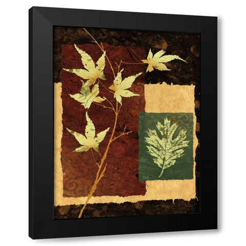 New Leaf I Black Modern Wood Framed Art Print with Double Matting by Mallett, Keith