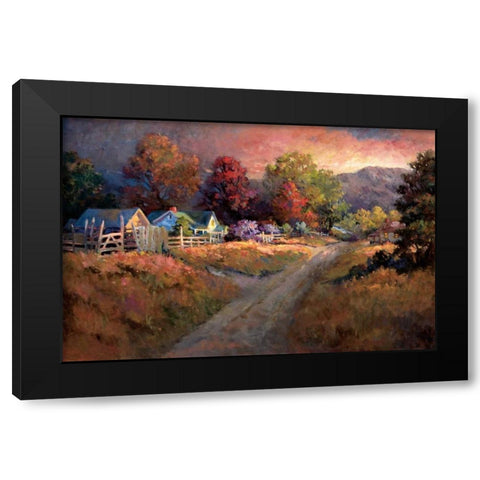 Rural Vista I Black Modern Wood Framed Art Print with Double Matting by Lund, Nancy