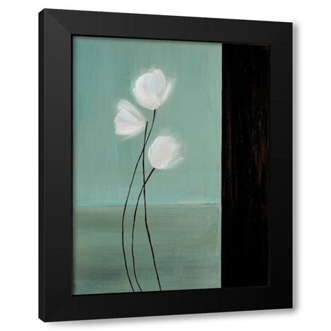Aqua Breeze II Black Modern Wood Framed Art Print by Parker, Karen Lorena