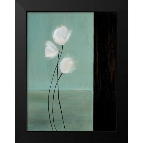 Aqua Breeze II Black Modern Wood Framed Art Print by Parker, Karen Lorena